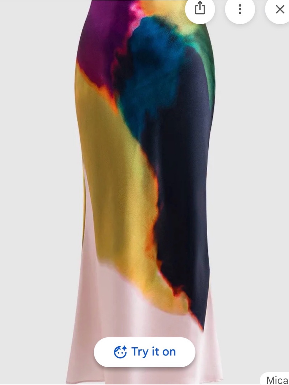 Multicolor Watercolor Maxi Skirt